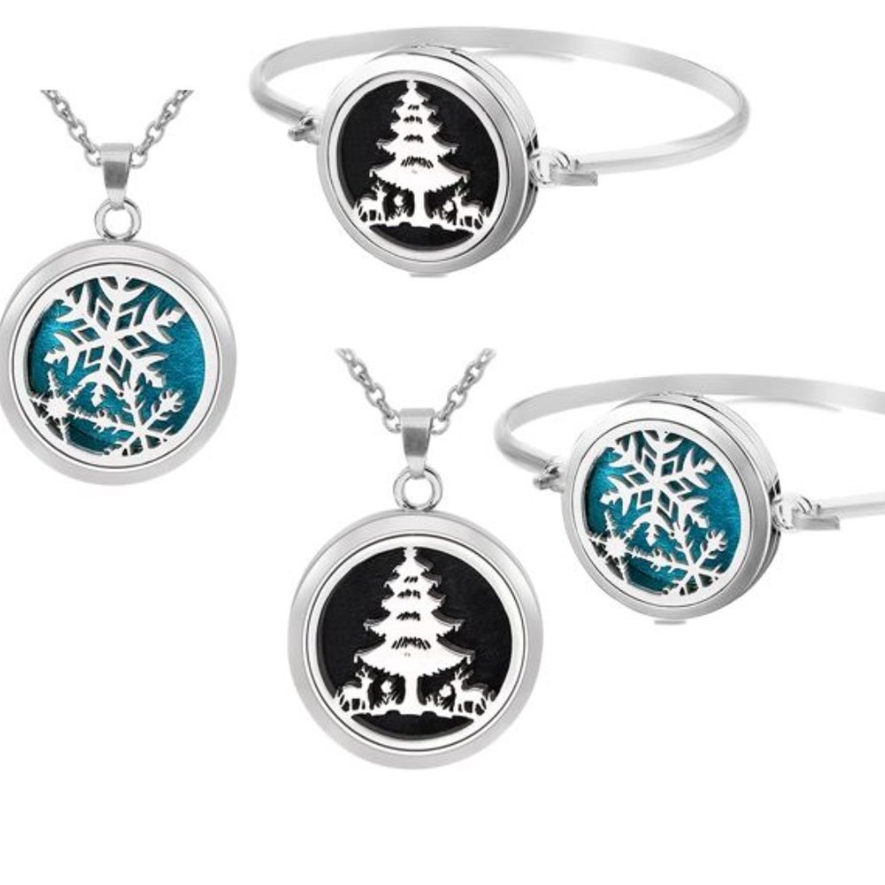 Aromatherapy Stainless Steel Necklace & Bracelets